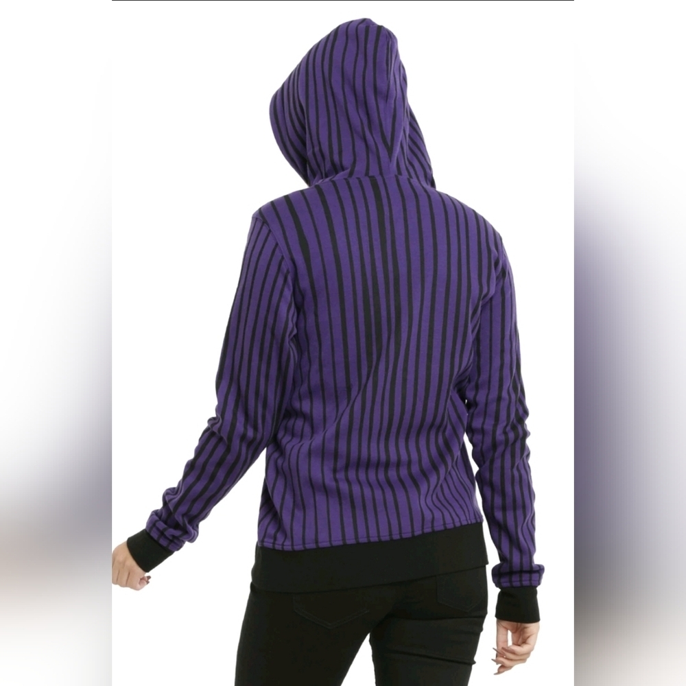 Harley Quinn Joker Red and Black Zip-Up Hoodie - Picture 9 of 10